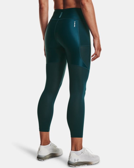Women's UA Iso-Chill Run 7/8 Tights, Blue, pdpMainDesktop image number 1